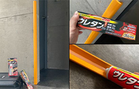 コンクリートの角にスポンジを貼りたい時はぜひUT110で！